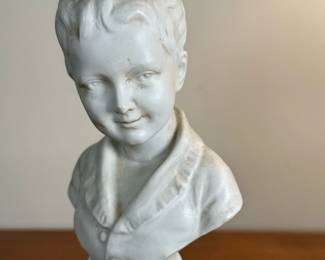 After Jean-Antoine Houdon (1741-1828) - Male Bust | Bust of Alexandre Brongniart in bisque porcelain, after the original by Jean-Antoine Houdon (1741-1828.) - h. 12 x dia. 4.5 in