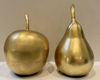 Gold Gilt Apple & Pear
