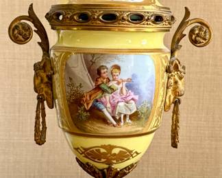 Antique Hand Painted Sevres Urn