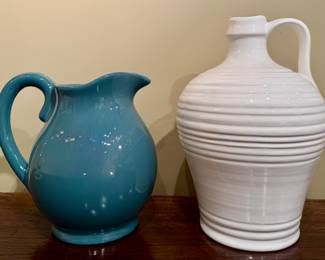 Teal Pitcher & Vase