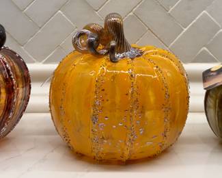 New Luke Adams Glass Blown Pumpkins