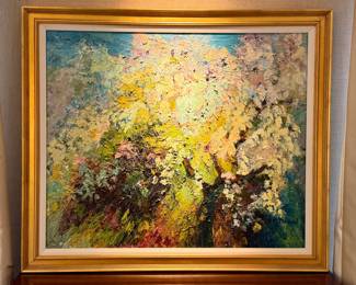 Abstract Oil on Canvas, Signed K. Sutheland