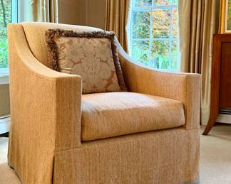 (2) A. Rudin Upholstered Armchairs