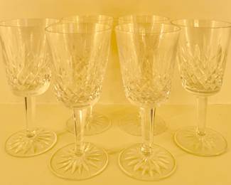 (6) Waterford Wine Glasses