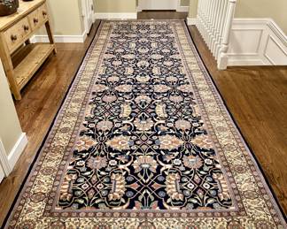 Wool Area Rug (navy, maroon)
