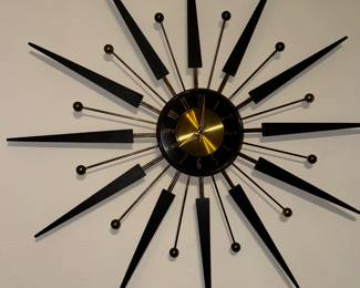 MCM starburst wall clock