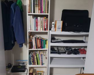 Lots of white shelving 