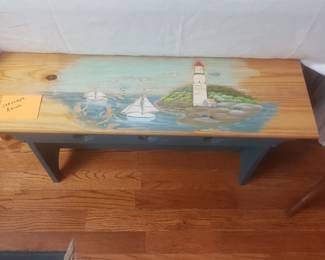 Hand painted bench