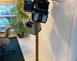 Hat Rack and Small Coolers