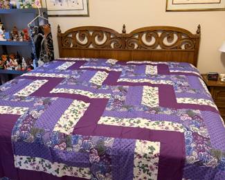 Split King Bed and Headboard. One side is adjustable.