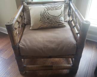 Pair of bamboo chairs