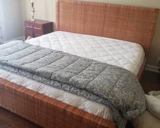 Wicker king bed