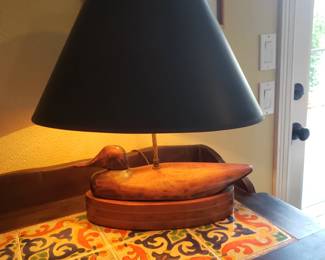 Pair of duck decoys lamps