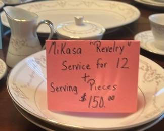 Mikasa Revelry service for 12, plus all extra pieces