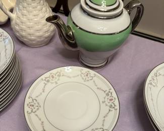 Several set of vintage china available at the home
