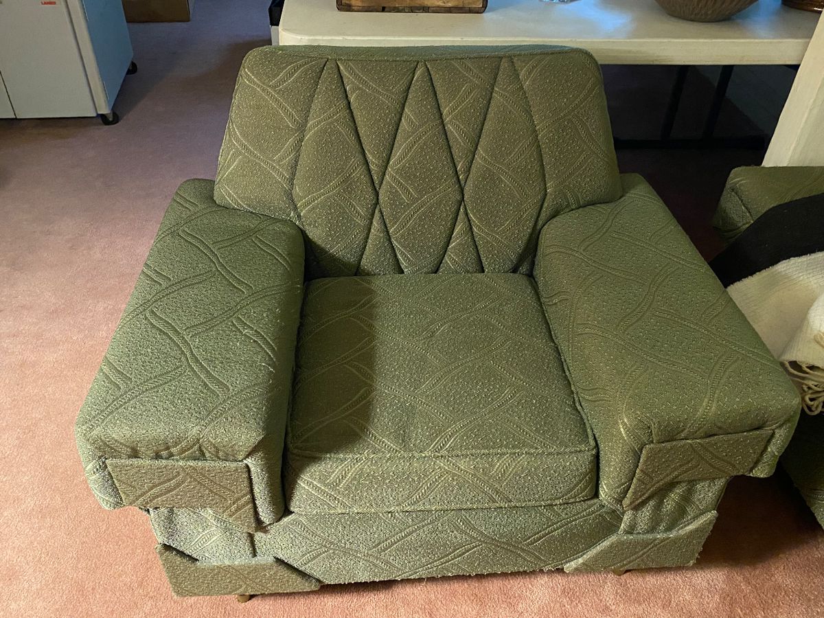 Mid-Century Chair with Matching Couch
