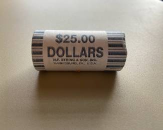 $25 ROLL OF 25 SACAGAWEA ONE- DOLLAR COINS