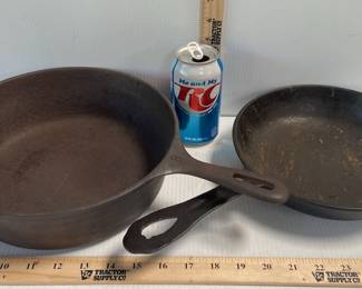 2 CAST IRON SKILLETS -