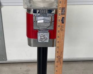 RHINO VENDING CANDY MACHINE WITH KEY ON HEAVY CAST IRON BASE