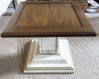 Henredon White Base Side Table
