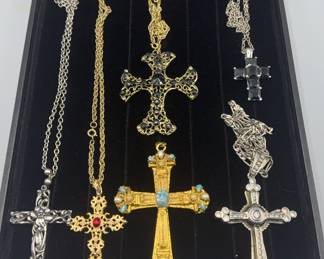 Goldtone Silvertone Crosses