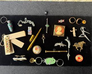 Eclectic Vintage Treasure Trove Pins, Charms Curios
