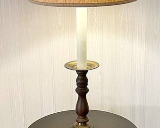 Brass Wood Floor Lamp