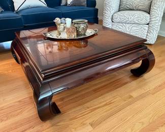 Henredon Asian inspired wood coffee table