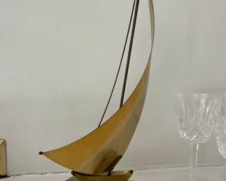 MCM Demott brass sailboat