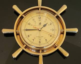 Brass ships clock