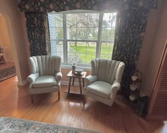 Wing Back Chairs Oriental Rug