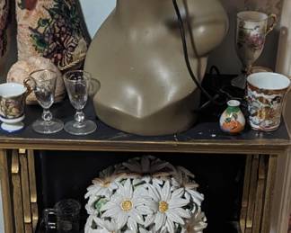 Vintage maniquin head with southern bell Head set