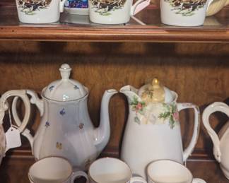 Staffordshire fox hunting mugs