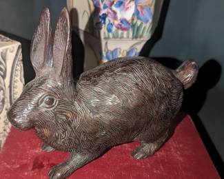 Japanese bronze rabbit 