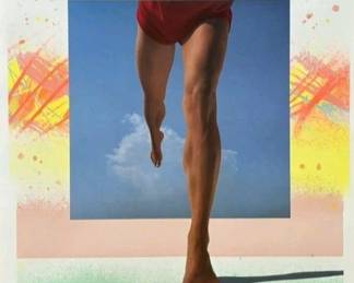 Jayme Odgers Signed 1984 LA Olympics Poster.