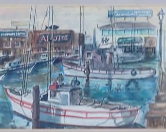 Fisherman's Wharf SF painting.