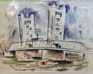 Leon Amyx California watercolor.