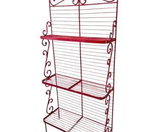 Wrought iron vintage bakers rack shelf