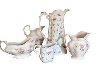Vtg Floral Pitchers / vases