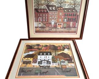 Pair of Framed Prints by Americana Artist Charles Wysocki