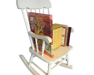 Child’s Rocker with vintage books