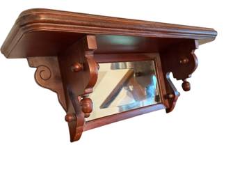 Wall shelf Mirror , Victorian Style , Amish made