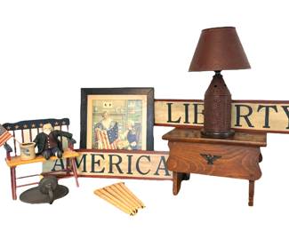 90’s folk art, Americana decor