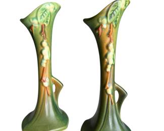 Roseville Pottery Snowberry Bud Vases