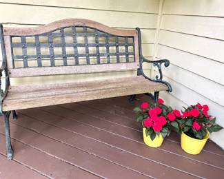 Berkeley Forge & Foundry Imperial Collection Oak Outdoor Bench