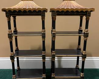 Asian inspired shelves