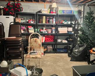 Christmas tree and chairs