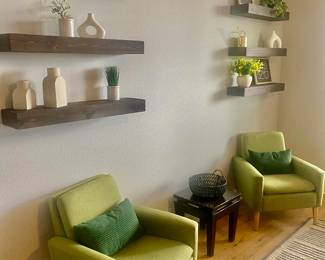2 cool Green side chairs