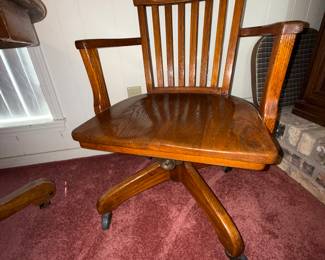 Antique Oak Office Chair