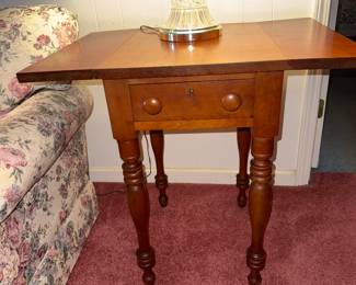 Antique side table with drop leaves